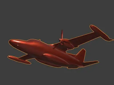 MITSUBISHI MU-2J READY FOR 3D PRINTING 3D print model