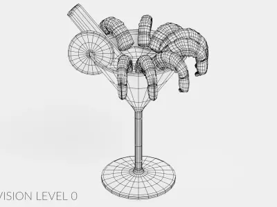 Shrimp Cocktail - Realistic Appetizer Food Scene 3D model