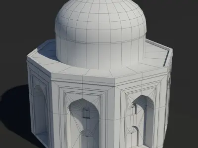 Arab x3 Low-poly 3D model