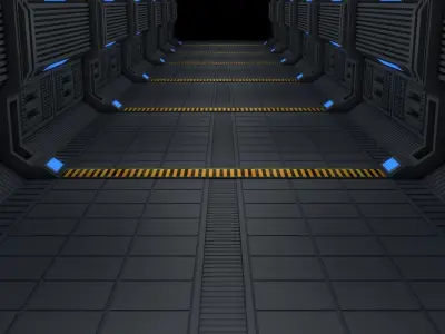 Sci Fi Corridor Free 3D model