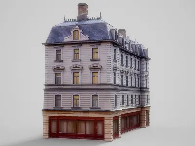 European building 03 Low-poly 3D model