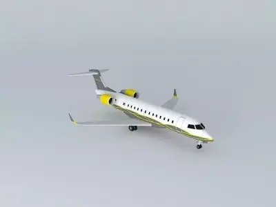 Goldenjet Bombardier CRJ 200 Free 3D model
