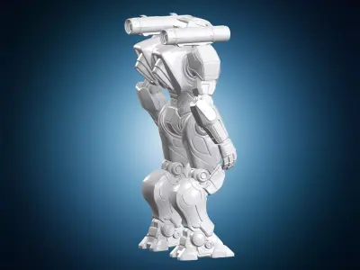Tau Crisis Battlesuit Figurine 3D Print Model 3D print model