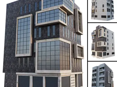 build01 modern office building Low-poly 3D model