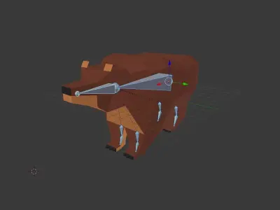 Low-Poly Rigged Bear Low-poly 3D model