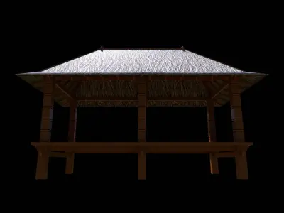 Berugak Sekenem From Indonesia Low-poly 3D model