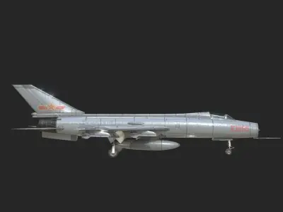 PLAAF J-8I Fighter Shenyang J-8A F8 F-8 Finback Low-poly 3D model