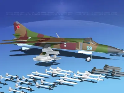 Mig 23 Flogger B V09 Russia 3D model