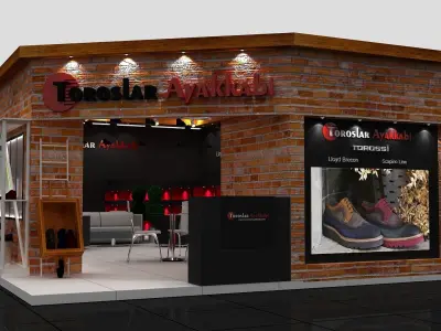 Exhibition fair shoes decorative stand 3D model