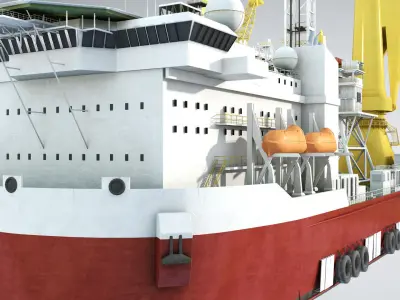 Pipelay Crane Vessel SK 3000 3D model