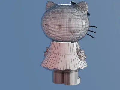 Hello Kitty Water Dispensers Low-poly 3D model