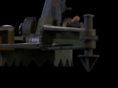 50mm 39M company mortar Hungary Low-poly 3D model