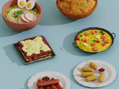 Food Mega Collection Low-poly 3D model