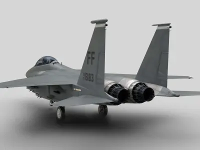 Aircraft F-15E Strike Eagle  Low-poly 3D model