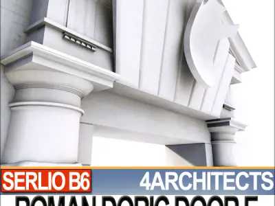 Renaissance Doric Door E Revit stl 3D print model