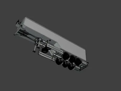 Truck Trailer Low-poly 3D model