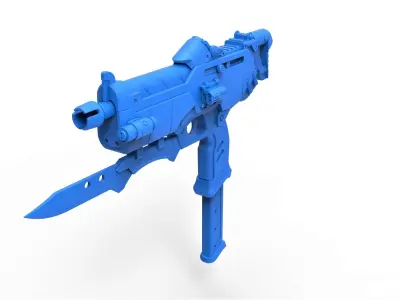 Gun of Sombra from the game Overwatch 3D model