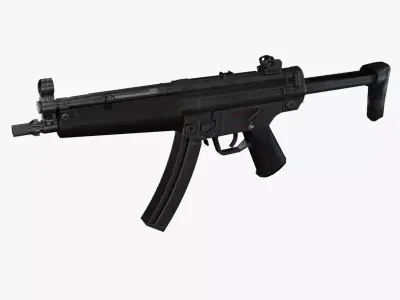 Heckler and Koch Mp5 Low-poly 3D model