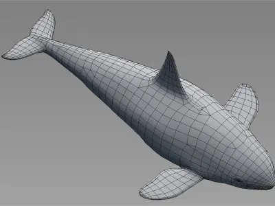 Killer Whale Low-poly 3D model