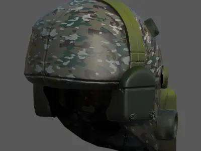 Helmet military combat soldier armor Low-poly 3D model