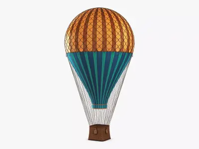Hot Air Balloon v 4 3D model