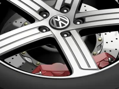 Volkswagen Golf R wheel 3D model