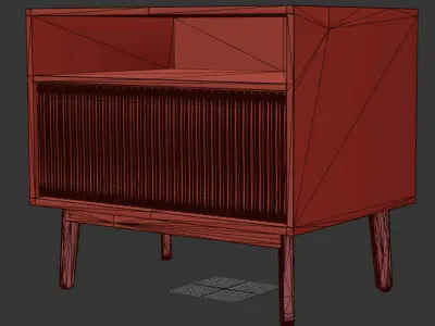 Bedside table for interior Free low-poly 3D model