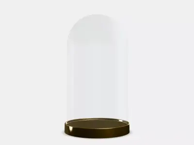 BEGAVNING Glass dome with base 1 3D model