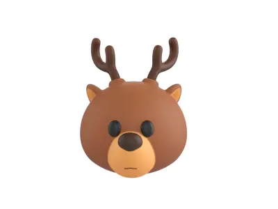 Prop152 Reindeer Head 3D model