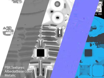 Electric Motor Low-poly 3D model