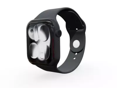 Apple Watch Series 11 Jet Black Sleek Smartwatch 3D model