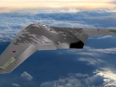 Sukhoi S-70 Hunter in Future 3D model