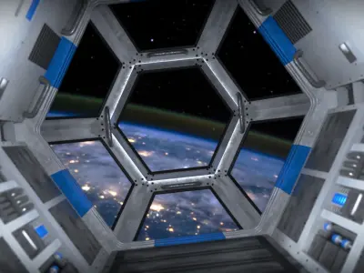 Space Station Corridor 3D model