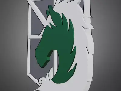 Attack On Titan Military Police Brigade Emblem Logo for Cosplay 3D print model