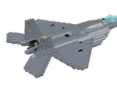 MocBricks3D - F-22 Raptor 3D print model