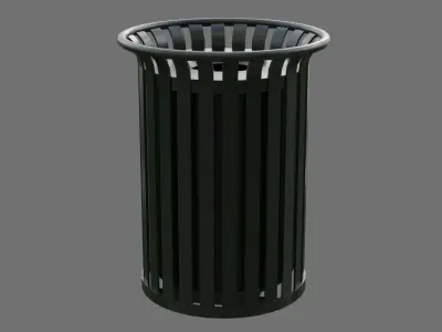 Dustbin 4A Low-poly 3D model