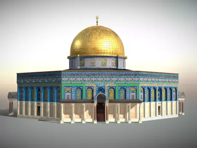 Dome OF The Rock Realistic 3d Model 3D model
