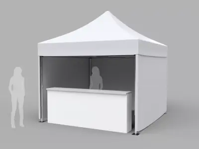 Commercial Tent 3x3 Meters 3D model