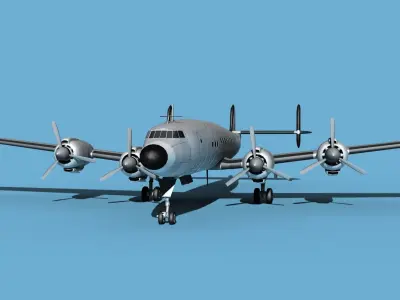 Lockheed L1649 Star Liner Bare Metal 3D model