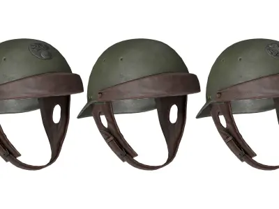 FRENCH WWII HELMET MODELE M35 Low-poly 3D model