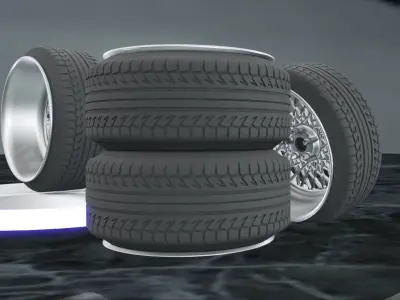 BBS wheel 3D Model Low-poly 3D model