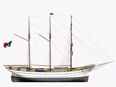 Brig - Barquetine Fidente 1920 3D model