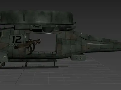 Helicopter military 3D model