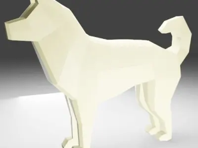 Cat and Dog Free low-poly 3D model