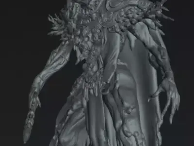 Fantasy Monster STL DnD Tabletop Miniature 3D Print Model 3D print model