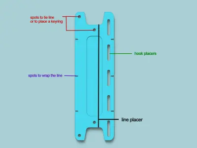 Fishing Line Saver - Simple Lining Holder 3D print model