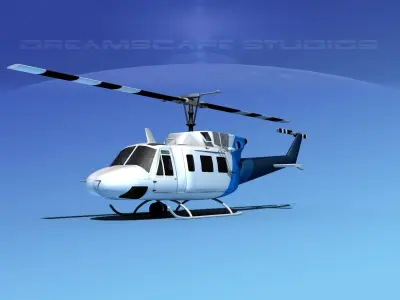Bell 212 V24 Unmarked 3D model