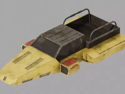 Ute Speeder Variant C - Star Wars Downunder Low-poly 3D model