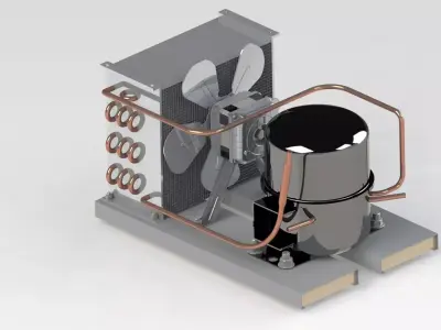 Chiller Unit for Refrigerator 3D model