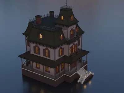 Phantom Manor Low-poly 3D model